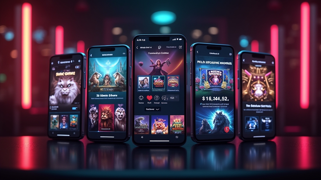 Varios móviles Android mostrando compatibilidad de la app de casino