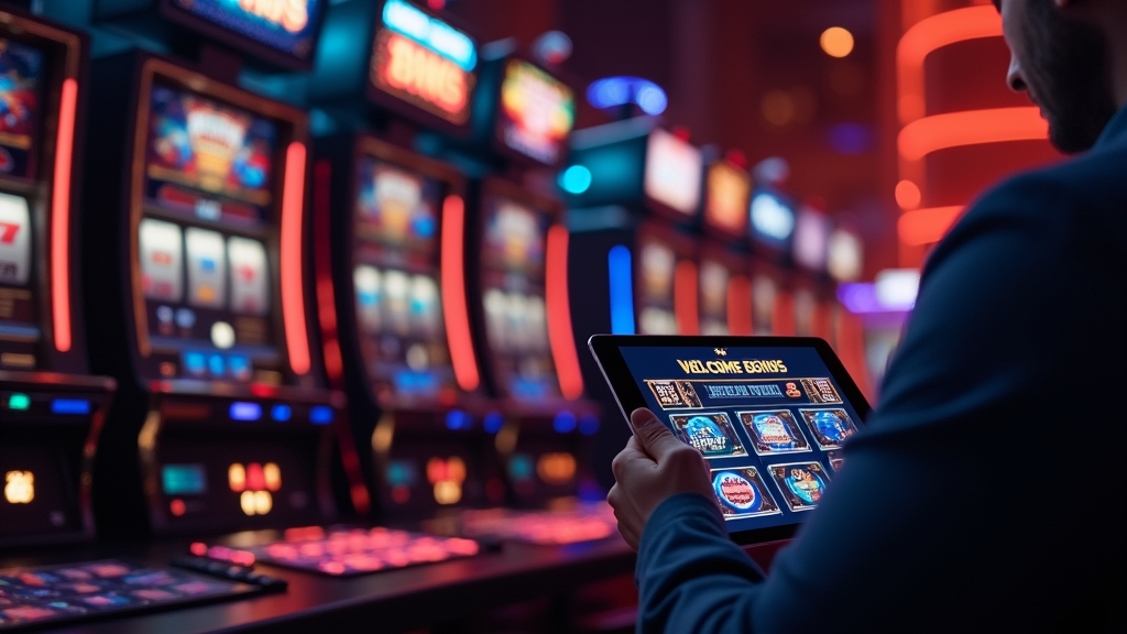 Usuario comparando distintos bonos de bienvenida en un casino